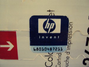 HP Altes Hologramm - blaue Verpackung - Produktion bis 2010