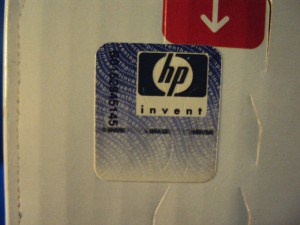 HP Ältestes Hologramm - blaue Verpackung - Produktion vor 2008