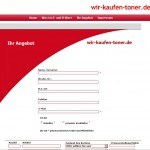 Altes Formular von wir-kaufen-toner.de